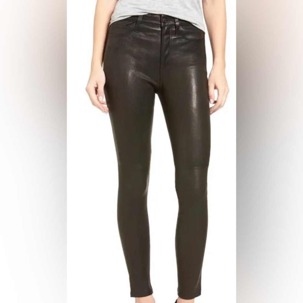 Black Joe’s Lamb Leather skinny Pants Sz 27